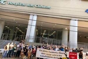 A greve dos servidores do Hospital das Clínicas de Goiânia não tem previsão de término e depende da negociação com a empresa. (Foto: reprodução)