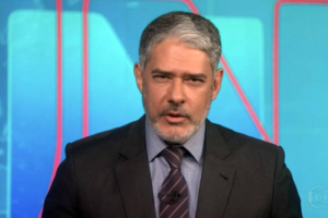 William Bonner de barba no Jornal Nacional. - Reprodução/TV Globo