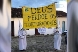 A Organização Vilaboense de Artes e Tradições (Ovat) vai acionar autoridades policiais e de fiscalização para apurar um ato a favor da tortura na Cidade de Goiás. (Foto: reprodução)