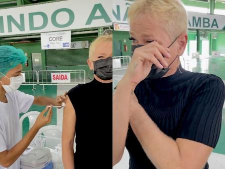 Em vídeo, Xuxa celebra por receber 1ª dose da vacina contra Covid