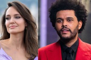 Angelina Jolie e The Weeknd são flagrados juntos em jantar em Los Angeles