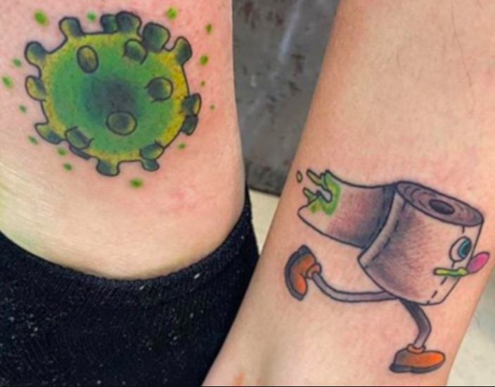 Tatuagem de pandemia? Pessoas marcam a pele para recordar momento atual covid coronavírus