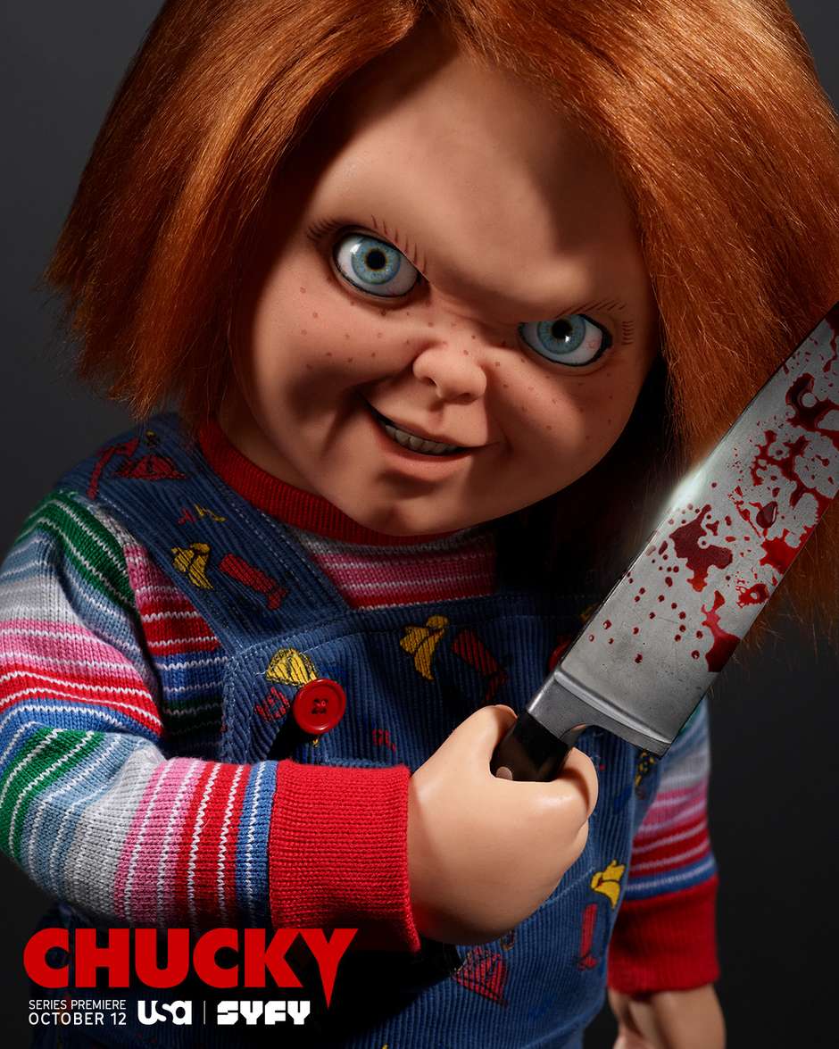 Pôster da série Chucky, do Brinquedo Assassino