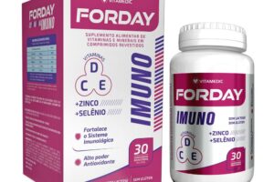 a Vitamedic apresenta o Forday Imuno, o multivitamínico que auxilia no funcionamento do sistema imune e nos danos causados pelos radicais livres. (Foto: Vitamed)