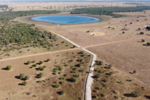 Imagem aérea mostra feito feito em uma nas nascentes do rio Araguaia (Foto: Divulgação)