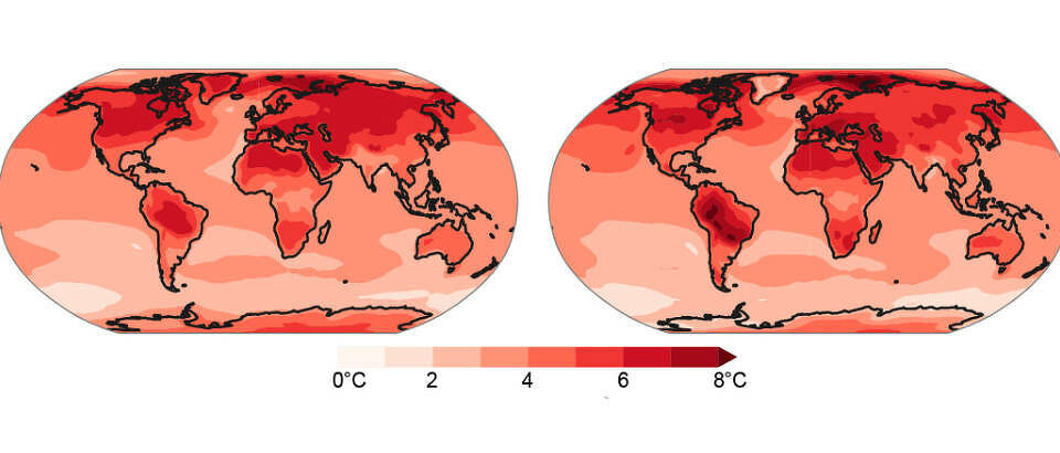 Infográfico feito pelo IPCC mostra o aumento das temperaturas médias (à esquerda) e das temperaturas extremas (à direita) com o aquecimento global - IPCC