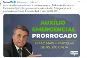 Secom faz promoção pessoal de Bolsonaro e TCU dá advertência