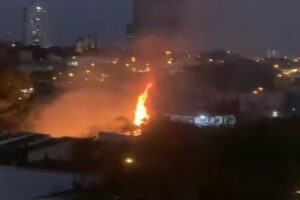 Incêndio em Goiânia atinge bambuzal e faz moradores deixarem suas casas