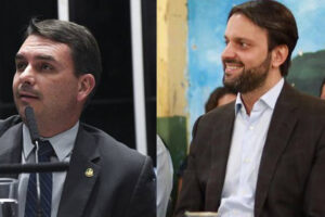 Flávio Bolsonaro se encontra com Baldy por chapa de oposição a Caiado