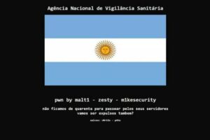 Anvisa tem página hackeada com bandeira da Argentina (Foto: Reprodução)