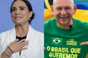 Empresário bolsonarista é ouvido na CPI da Covid. Atriz Regina Duarte defende empresário Luciano Hang: 'O Brasil te ama'