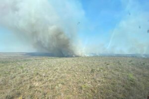 Área consumida por incêndio na Chapada dos Veadeiros aumenta 30% em dois dias