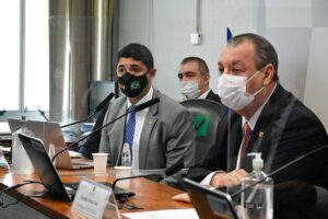 Ministro da CGU, Wagner Rosário, em depoimento à CPI da Covid, no Senado (Foto: Agência Senado)