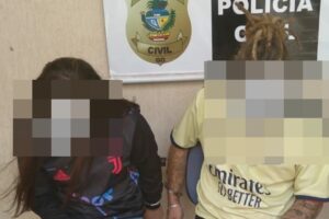 A Polícia Civil de Mineiros prendeu uma mãe e um padrasto suspeitos de torturarem duas crianças, uma menina de 6 anos e um menino de 3 - delegado- - Mãe e padrasto são suspeitos de torturar crianças de três e seis anos em Mineiros