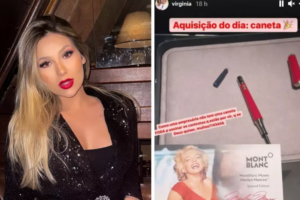 Virginia Fonseca compra caneta de R$ 7.700 e diz que 'não está funcionando'