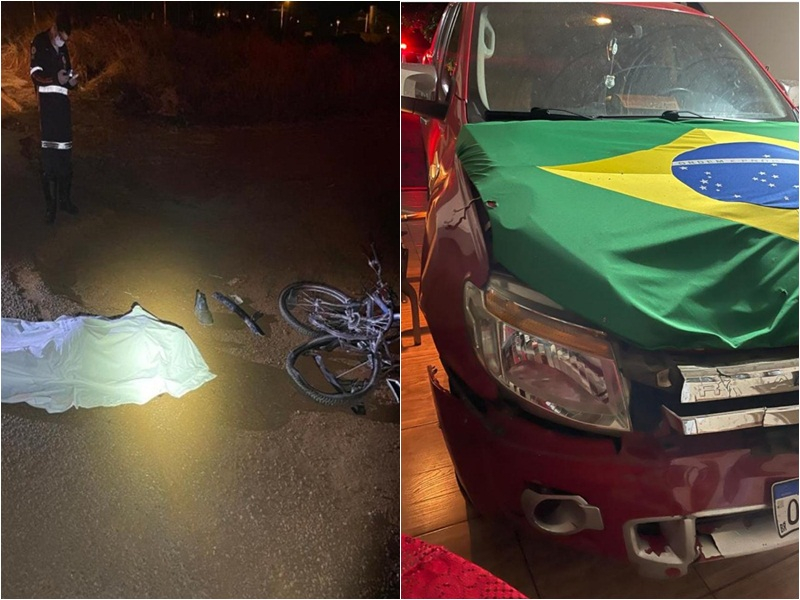 Motorista embriagado atropela e mata ciclista em Jataí (Foto: Divulgação - Polícia Militar)