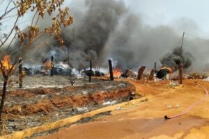 Incêndio atinge indústria em Pires do Rio e causa R$ 80 mil em danos