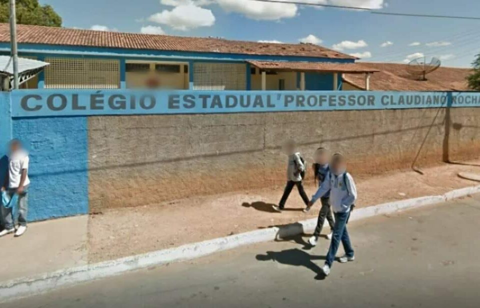 Uma mulher de 53 anos foi agredida durante assalto no Colégio Estadual Claudiano Rocha, em Formosa, no Entorno do Distrito Federal. (Foto: Google Street View)