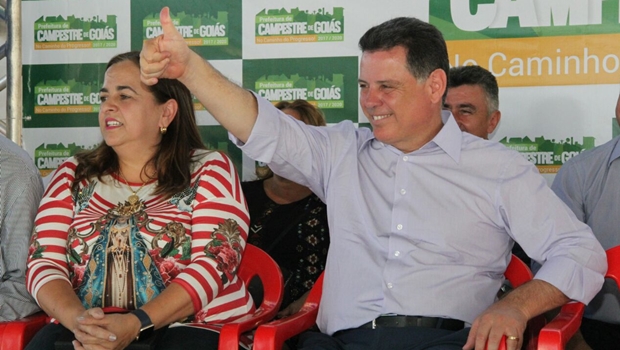 Ex-deputada estadual Eliane Pinheiro ao lado de Marconi em 2017 (Foto: Divulgação)