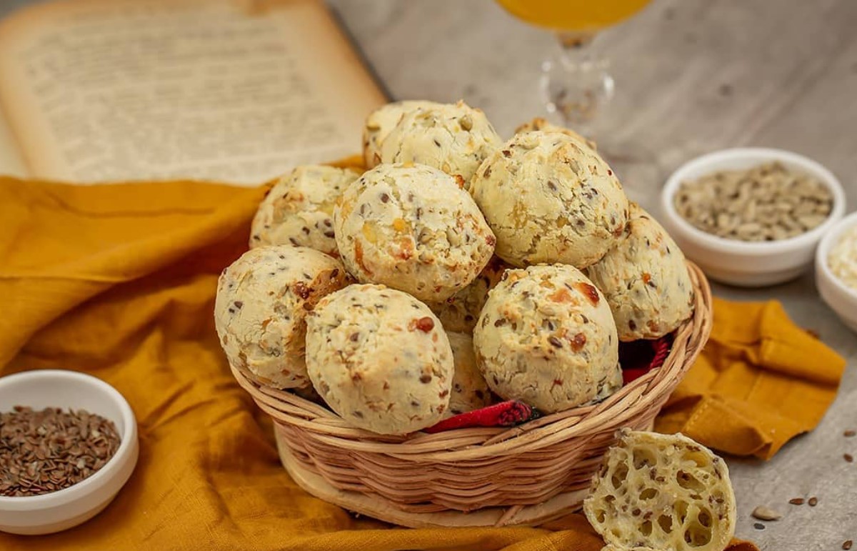 Pão de queijo multigrãos da Formaggio, opção de pão de queijo em Goiânia 