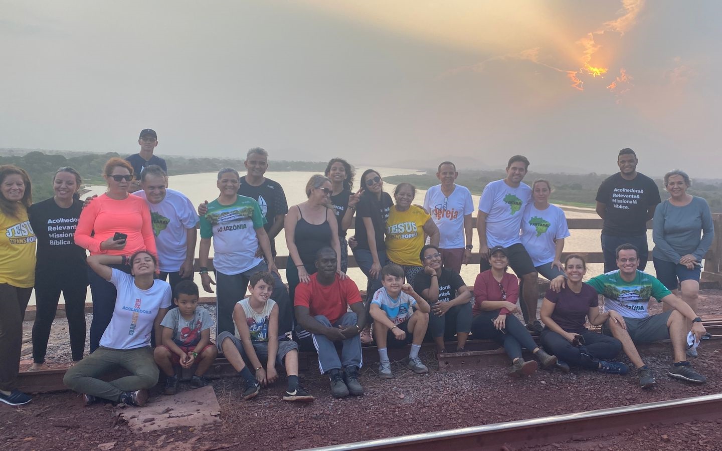 Grupo missionário durante passeio no Mato Grosso do Sul