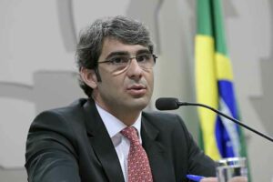 Paulo Roberto Rebello, diretor da Agência Nacional de Saúde, em depoimento à CPI da Covid (Foto: Agência Senado)