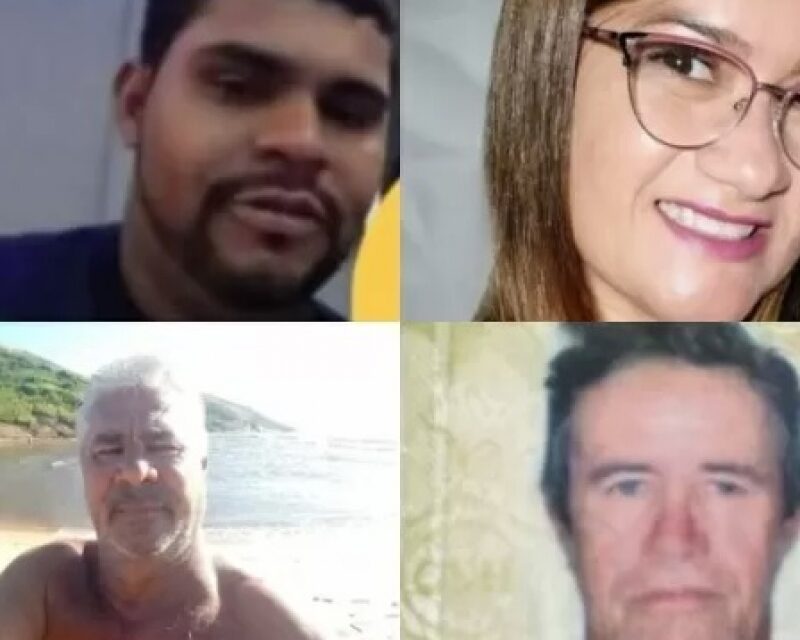 Quatro das cinco vítimas que foram mortas em chacina