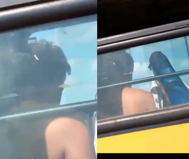 Um servidor da Prefeitura de Escada, em Pernambuco, foi exonerado depois de ser flagrado tendo relação sexual dentro de um ônibus escolar. (Foto: reprodução)