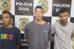 Três homens são presos suspeitos de assaltar casa e trancar três crianças em banheiro, em Abadia de Goiás