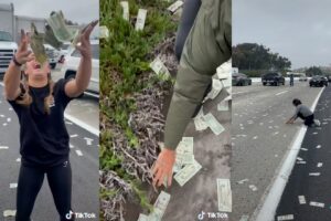 Carro forte se abre e dólares se espalham em rodovia nos EUA - vídeo