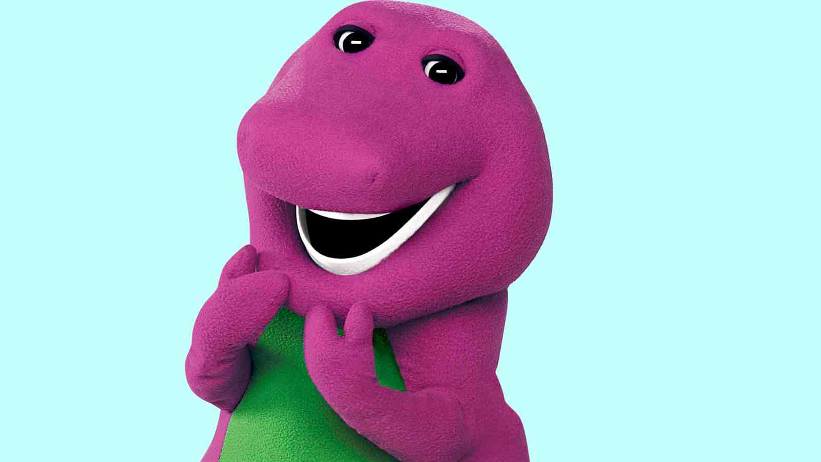Barney, o dinossauro roxo cantante, dançante e da criançada, marcou mu