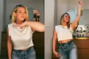 Hilary Duff recria meme dançando With Love no TikTok