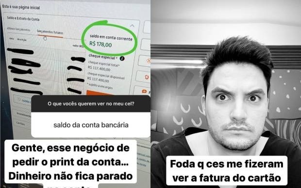 Felipe Neto surpreende internautas ao compartilhar limite do cheque especial