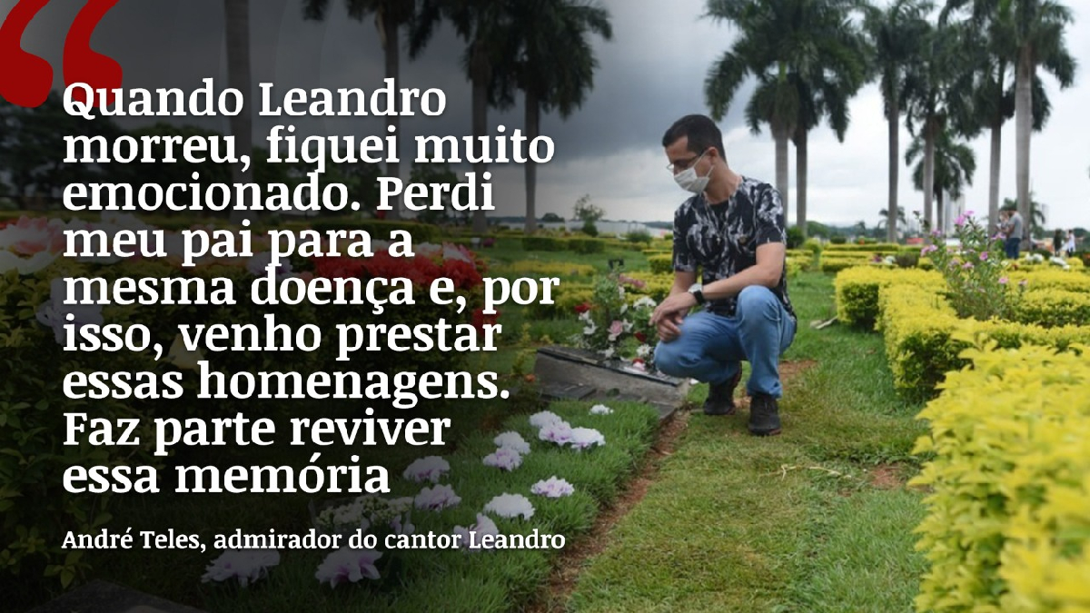 Fã sai do Tocantins para prestar homenagens ao cantor Leandro em Goiânia