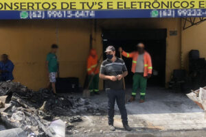 Dono de depósito de eletrodomésticos que pegou fogo estima prejuízo de R$ 80 mil
