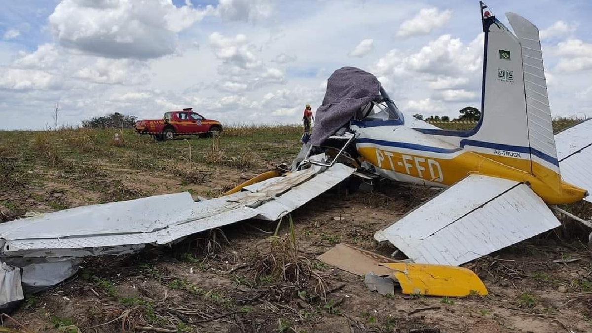 Piloto de Luziânia morre após avião agrícola cair em fazenda de Minas Gerais