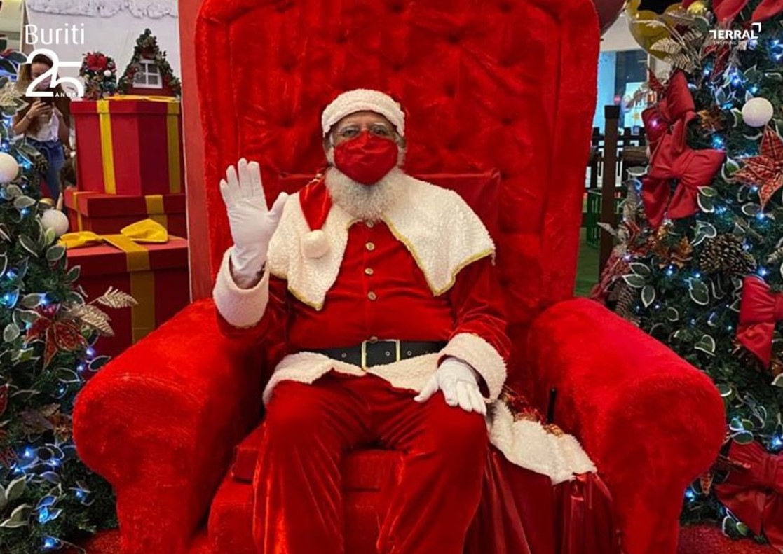 Papai Noel do Buriti Shopping ficará no centro de compras até 18h, Papai Noel em Goiânia