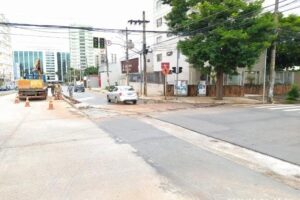 O trecho da Rua 84, interditado para obras do BRT no Setor Sul, em Goiânia, foi liberado na terça-feira (14). (Foto: divulgação/SMM)
