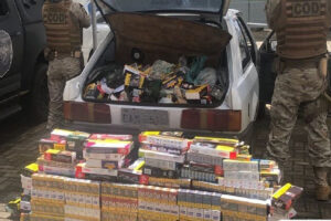 Polícia apreende R$ 100 mil em cigarros contrabandeados em posto de combustível de Goiânia