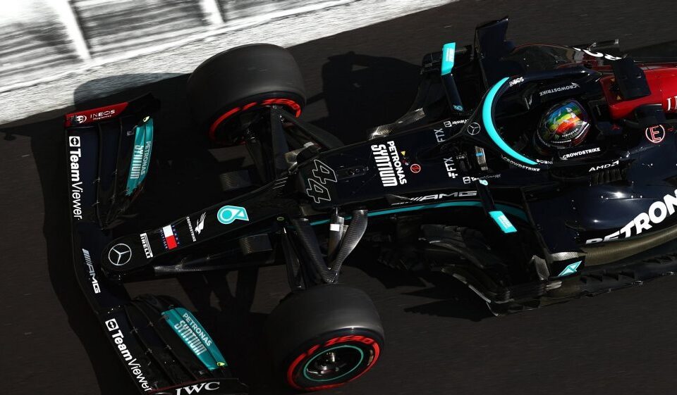 Carro 44 de Lewis Hamilton am Abu Dhabi