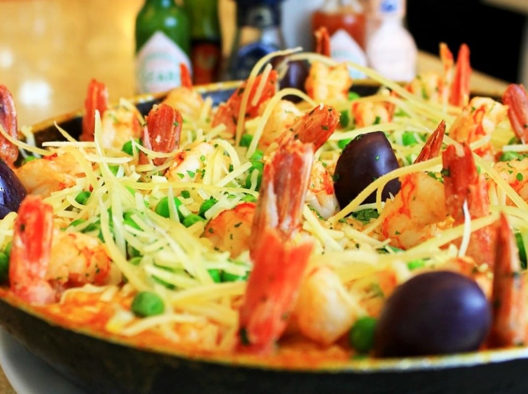 Risoto de camarão do Botequim Mercatto, opção para comer frutos do mar em Goiânia 