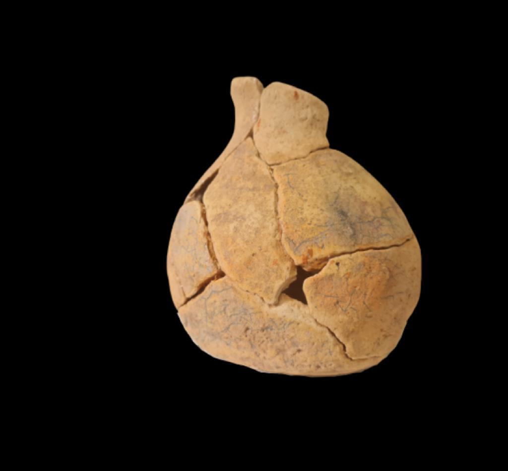 Objeto encontrado no sítio arqueológico Toca da Anta - (Foto: Divulgação/ Sapiens Arqueologia)