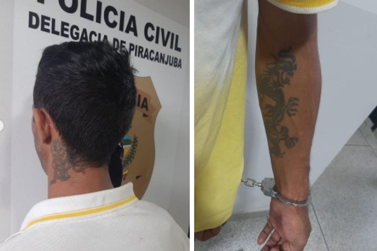 Tatuagens ajudam na identificação de Ênio Cândido Vieira (Foto: Polícia Civil)