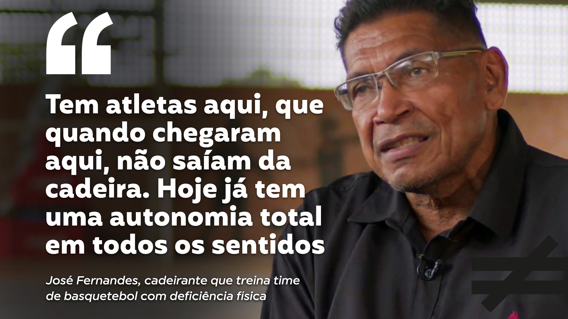 José Fernandes, cadeirante que treina time de basquetebol com deficiência física, é tema do Fazendo a Diferença (Foto: Welligton Tourão | Arte: Niame Loiola)