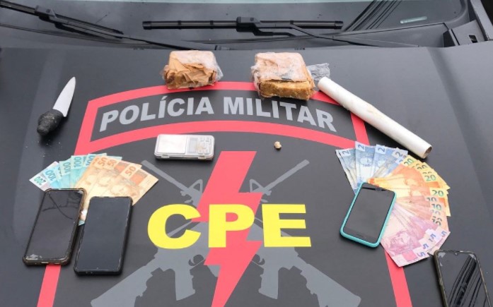 Três homens são presos por tráfico de drogas em Catalão (Foto: Polícia Militar)
