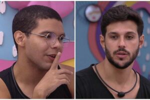 Participantes passaram a madrugada de sexta (21) discutindo relação. BBB 22: Vinicius se explica para Rodrigo: "Não tenho nada contra você"