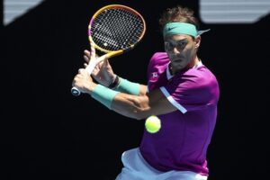 Rafael Nadal em jogo pelo Australian Open