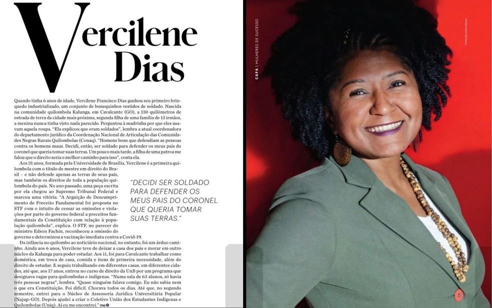 Vercilene Dias é de Cavalcante e foi a primeira mulher Advogada quilombola mestre em Direito no Brasil 20 Mulheres de Sucesso da Forbes
