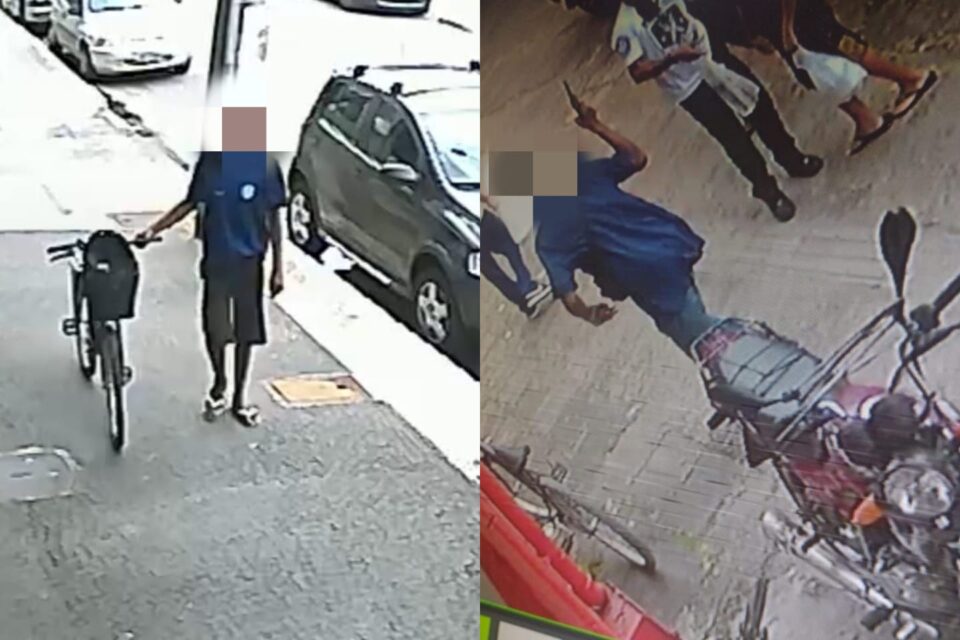 Suspeito de praticar roubos no centro de Goiânia é preso com revólver (Foto: reprodução - PM)