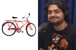 Marca de bicicletas Monark nega vínculo com youtuber Monark e 'Flow Podcast' (Foto: divulgação - Carrefour e Flow Podcast)